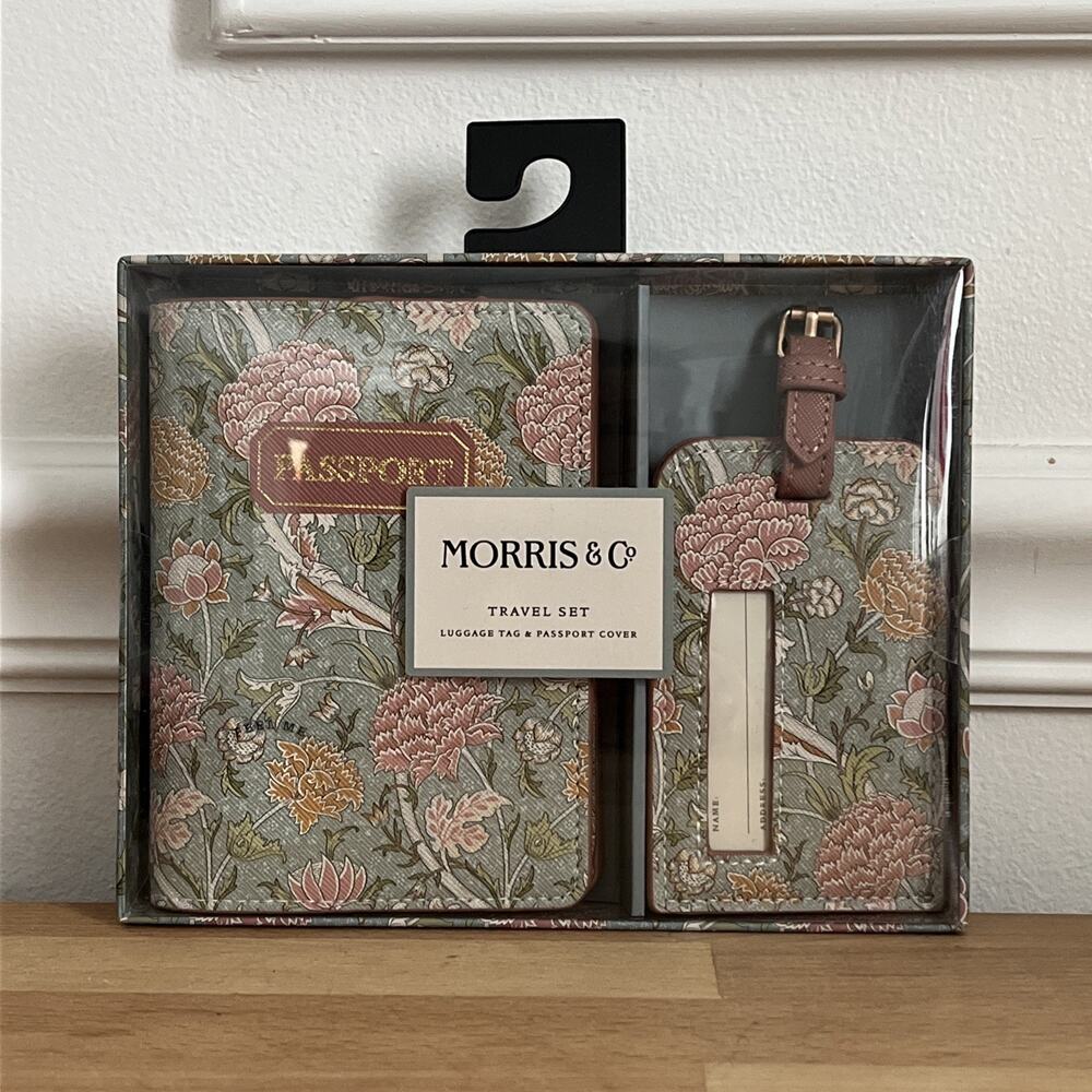 Morris & Co. Travel Set Luggage Tag And Passport Cover Cray Mineral